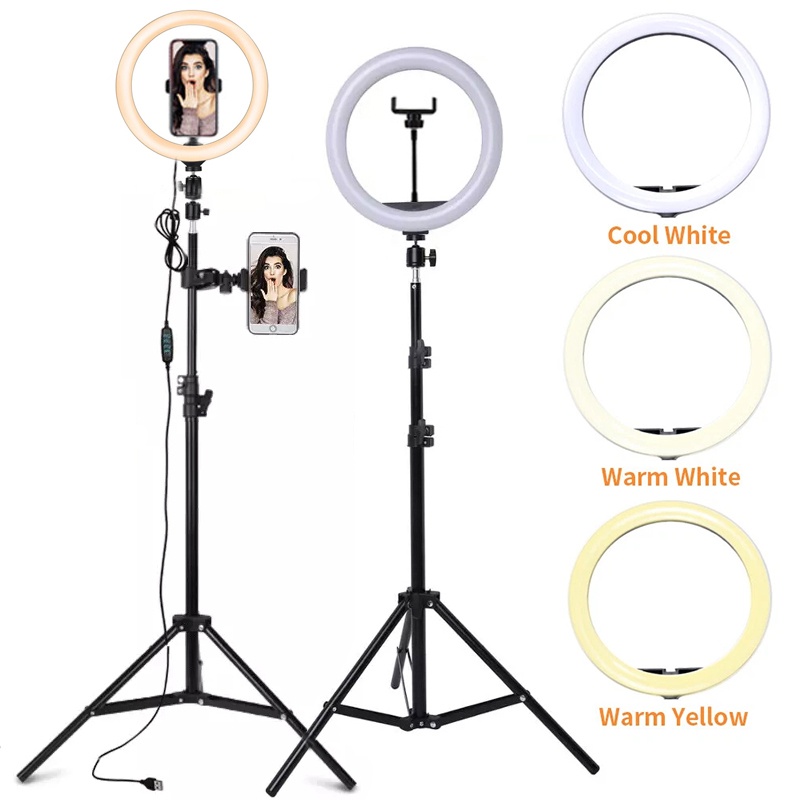 Auto Tracking Tripod - 6/10/12 Inch LED Selfie Ring Light