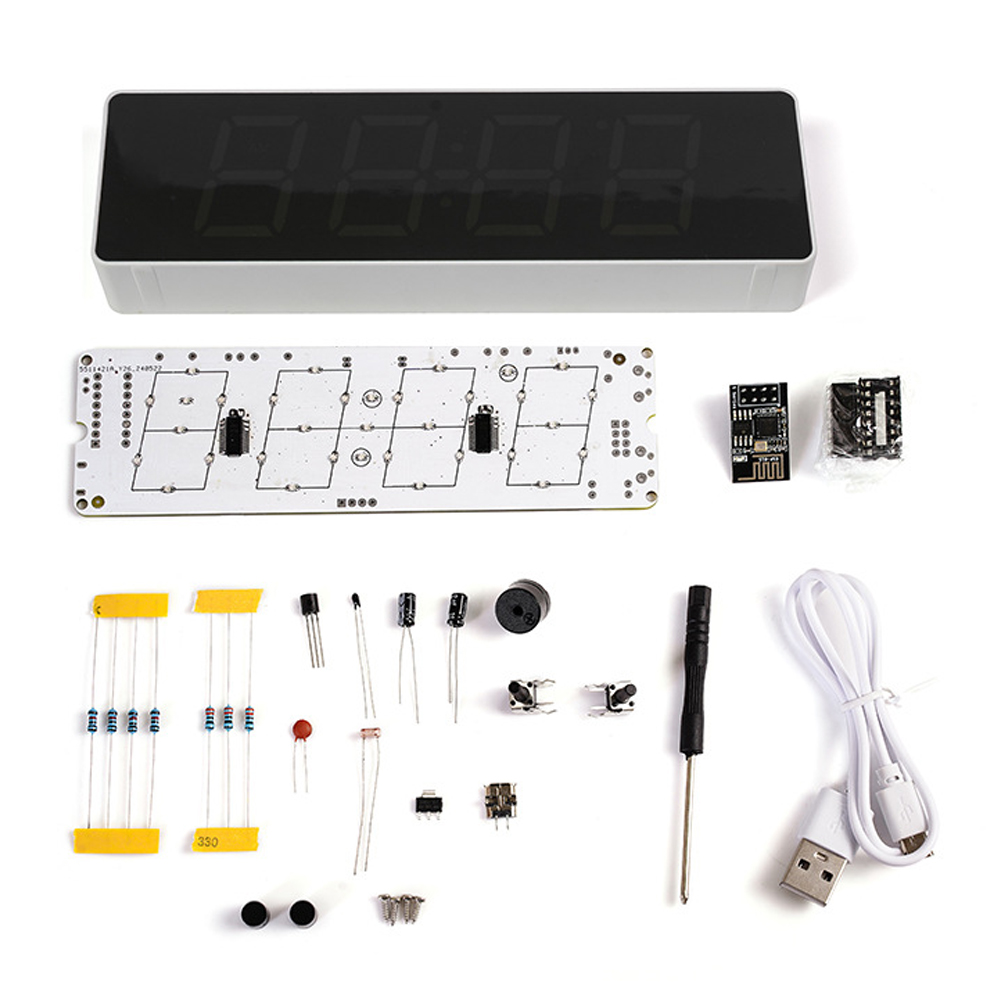Diy Electronics Gadgets - ESP8266 IoT Colorful WiFi Clock Kit