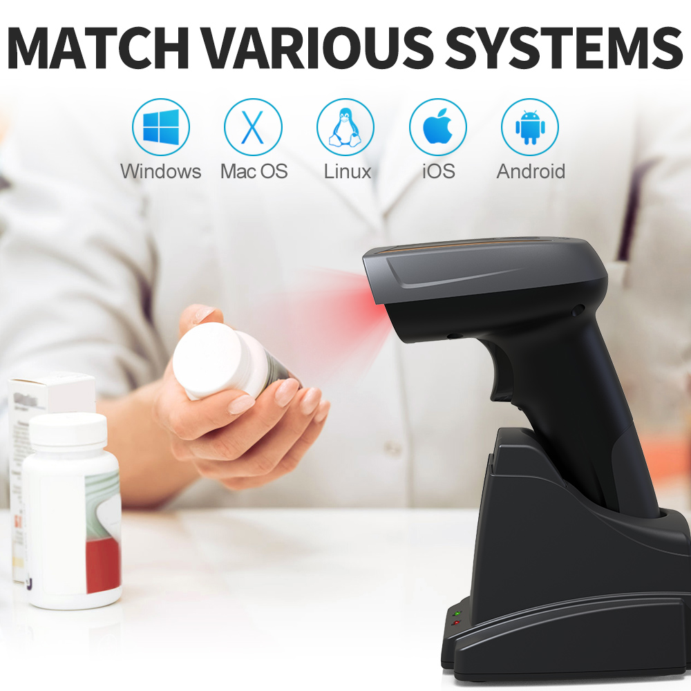 Barcode Scanner Wireless - GTCODESTAR X-1801B Qr 1D 2D Bar