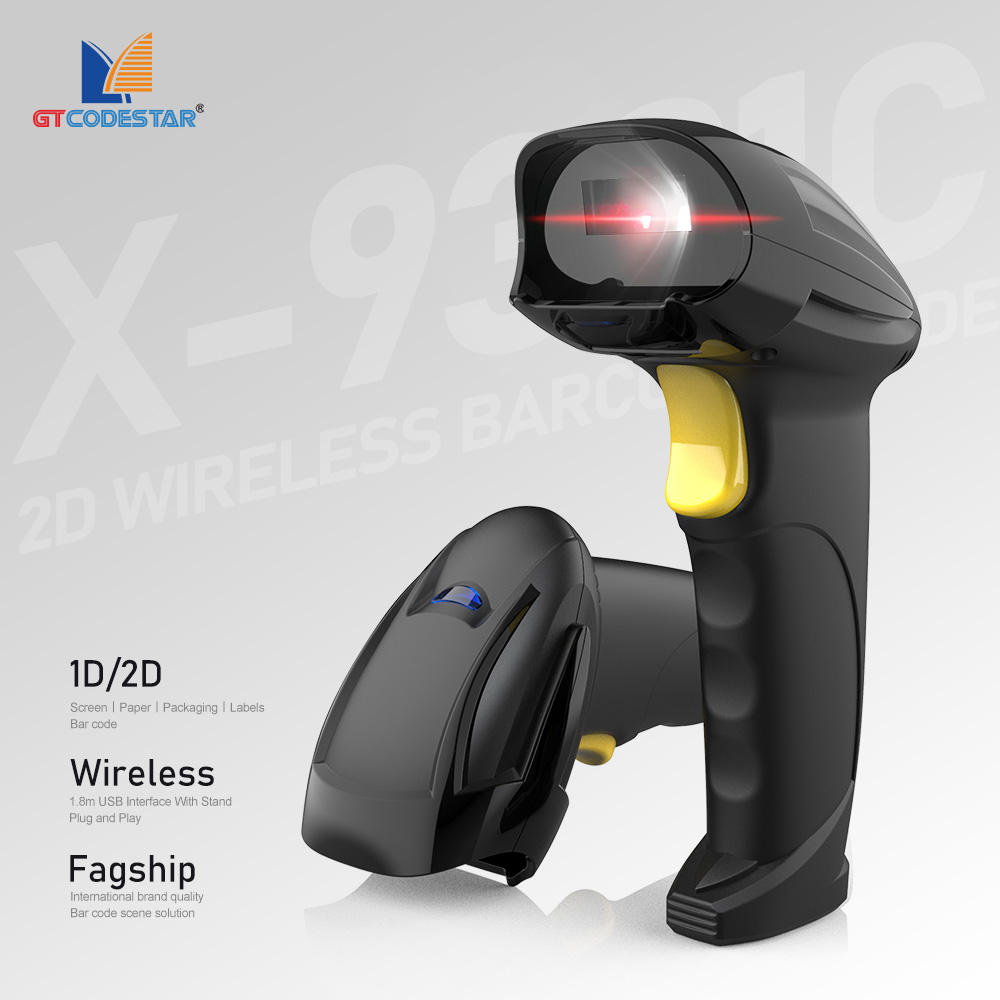 Barcode Scanner Wireless - GTCODESTAR X-9301C Warehouse Long Distance Transmission