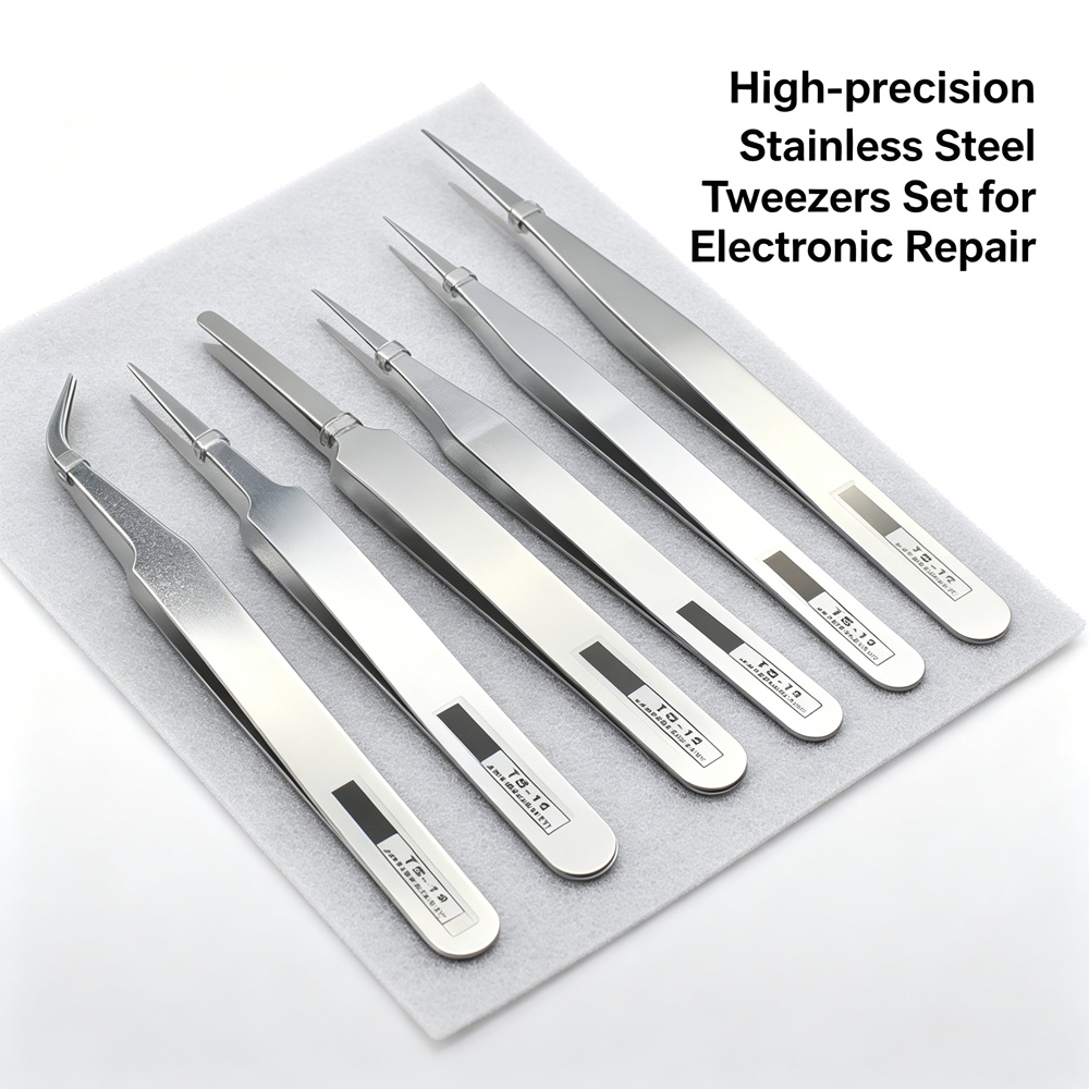 Diy Electronics Gadgets - Anti-magnetic Stainless Steel Tweezers Kit 6