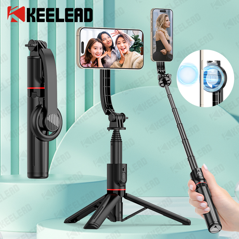 Auto Tracking Tripod - KEELEAD Magnetic Selfie Stick with Bluetooth