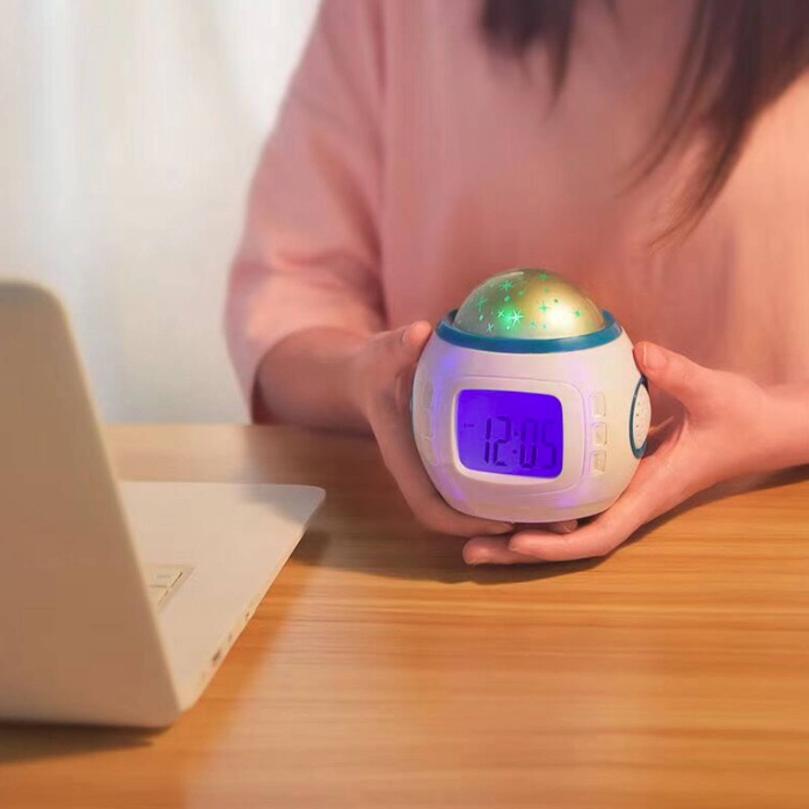 Modern Electronics Gadgets - Celestial Shine Display Alarm Timepiece Colorful