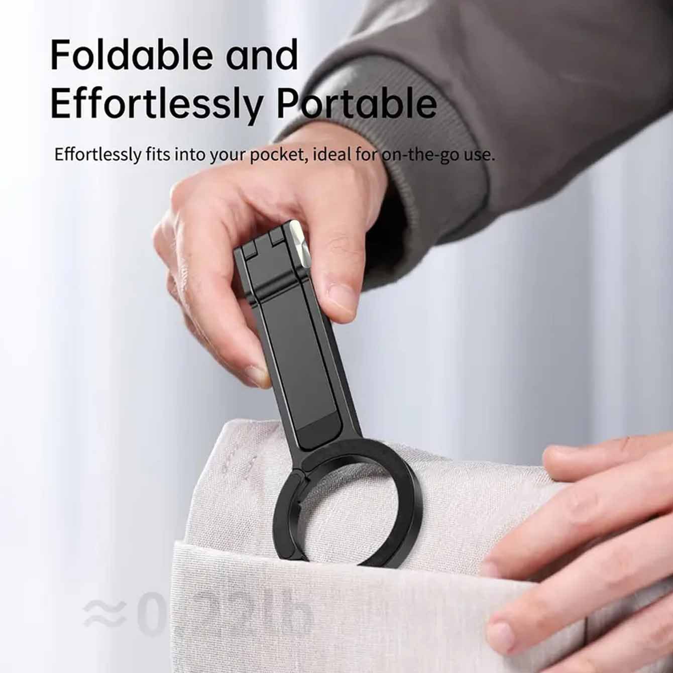 Auto Tracking Tripod - Magnetic Ring Plastic Phone Holder With