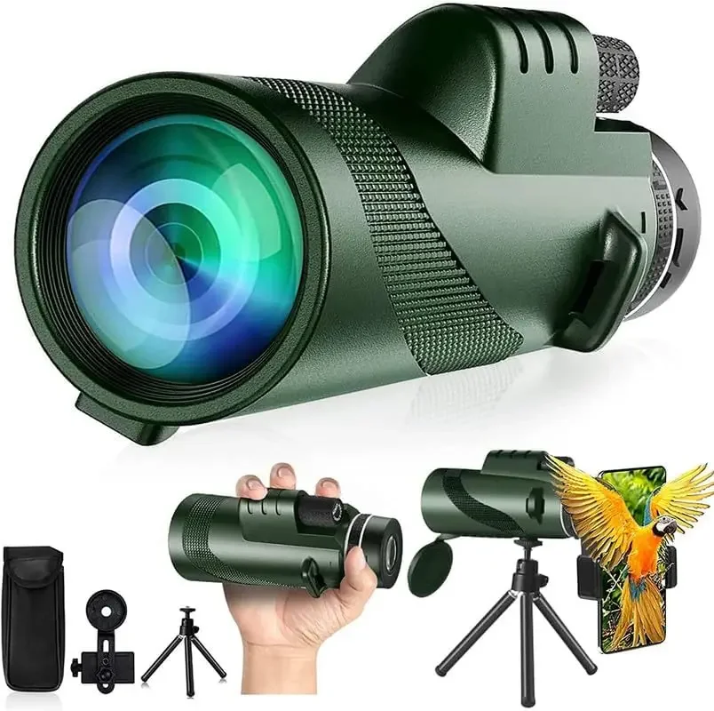 Auto Tracking Tripod - 80x100 HD Monocular for Smartphone Adapter
