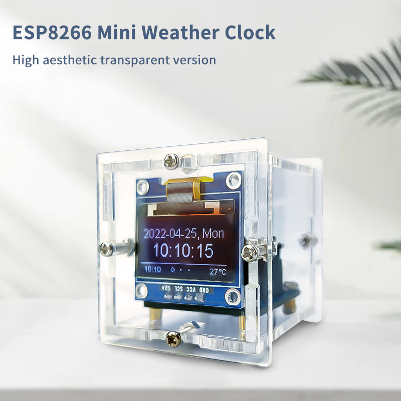 ESP8266 Mini Weather Clock Kit - Diy Electronics Gadgets recension och pris