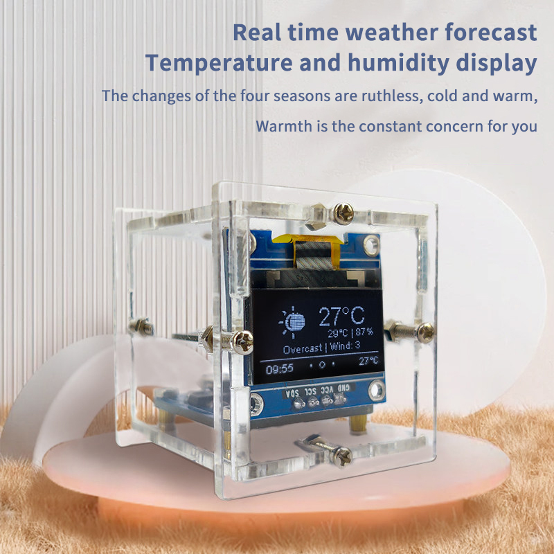 ESP8266 Mini Weather Clock Kit - Diy Electronics Gadgets recension och pris