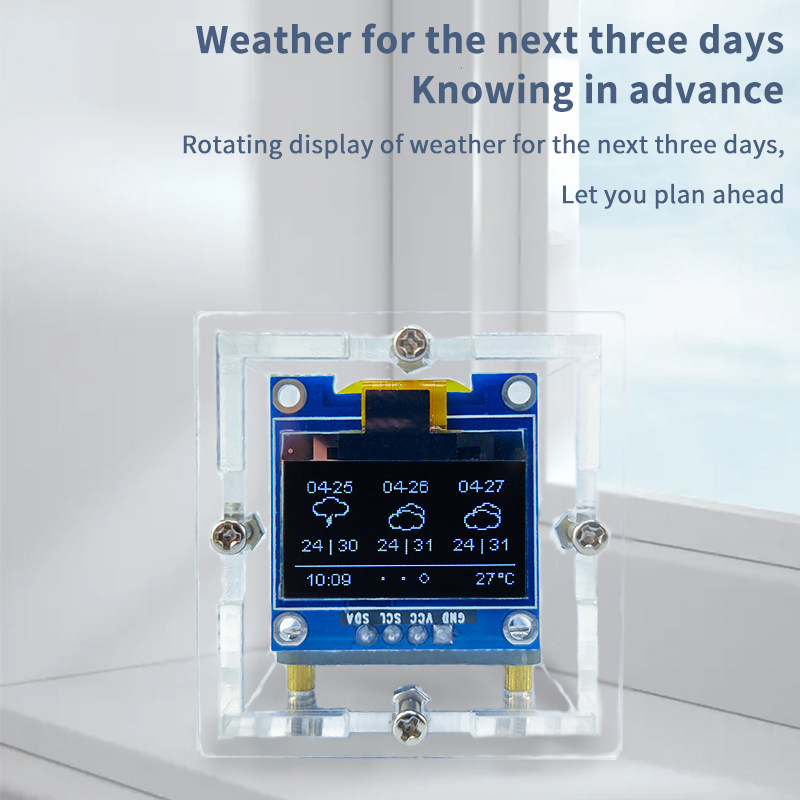 ESP8266 Mini Weather Clock Kit - Diy Electronics Gadgets recension och pris