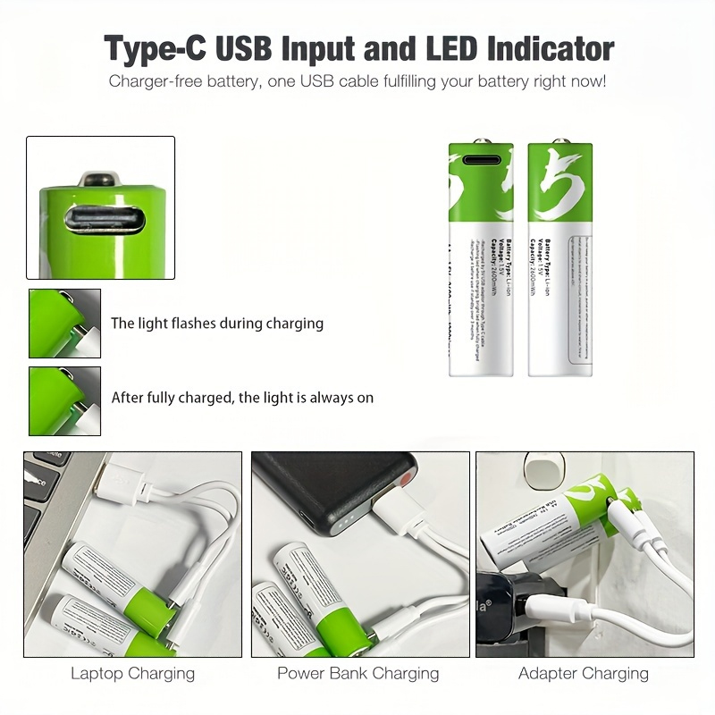 Smart 1.5V AA 2600mWh USB Rech - Modern Electronics Gadgets recension och pris