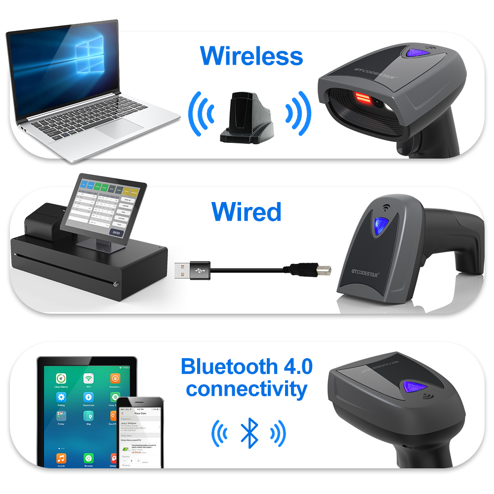 GTCODESTAR X-1801B Qr 1D 2D Ba - Barcode Scanner Wireless recension och pris