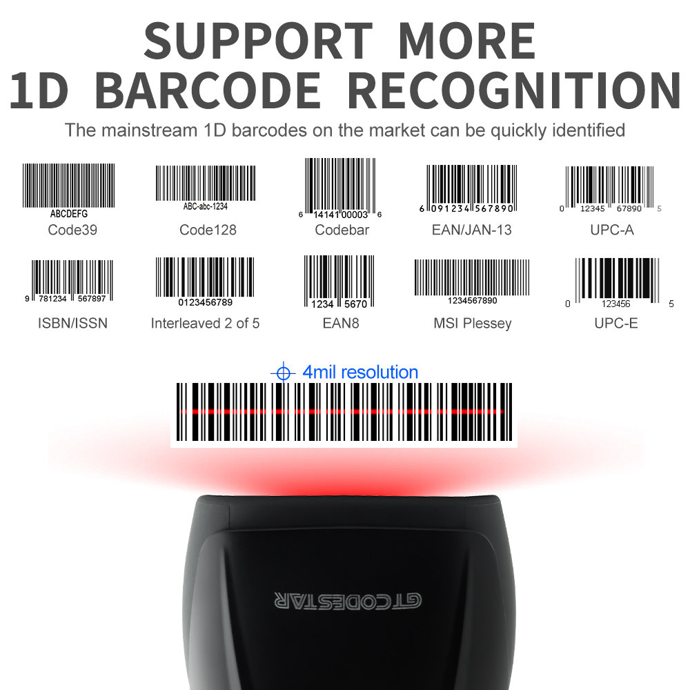 GTCODESTAR High Quality Handhe - Barcode Scanner Wireless recension och pris