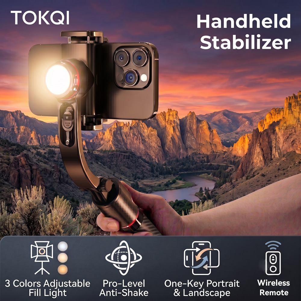 TOKQI Gimbal Stabilizer Anti-S - Auto Tracking Tripod recension och pris