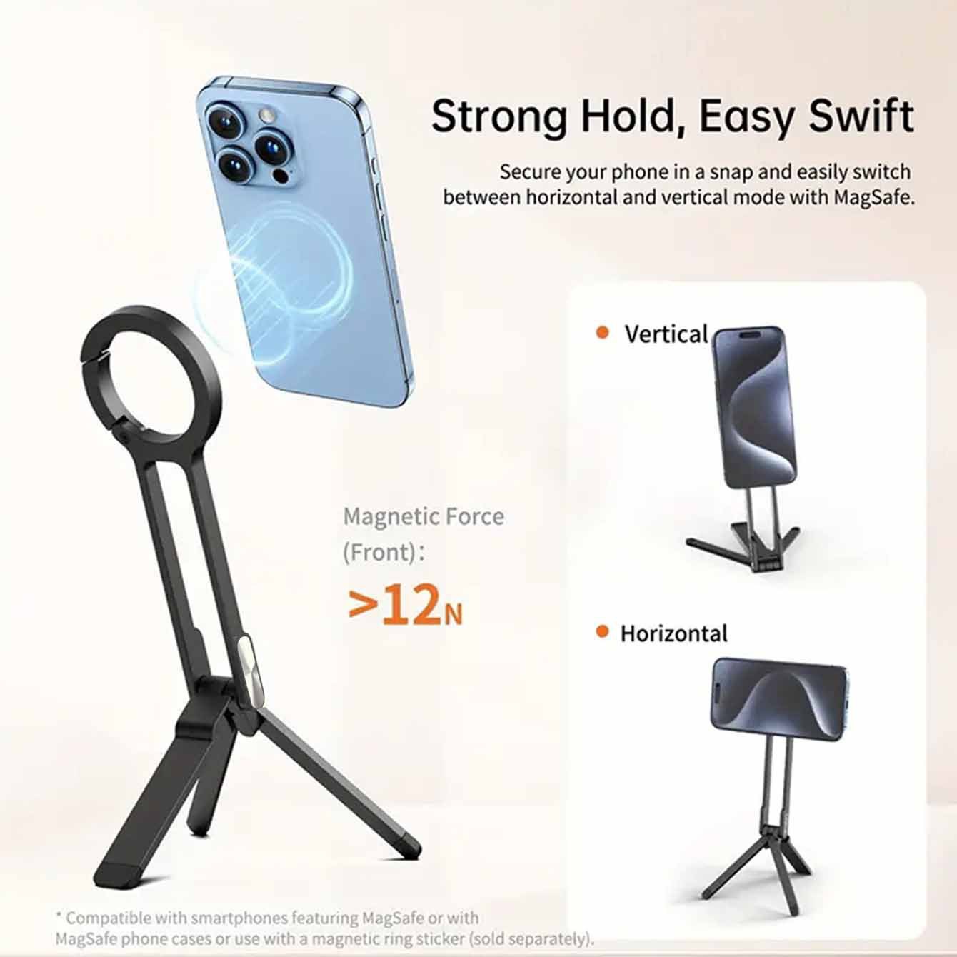 Magnetic Ring Plastic Phone Ho - Auto Tracking Tripod recension och pris