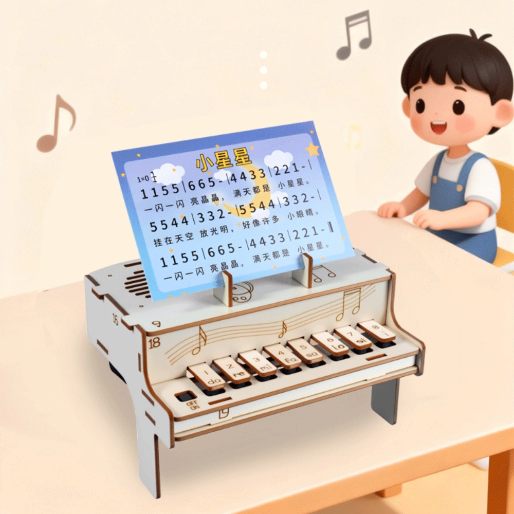 DIY Wooden Electronic Piano Mo - Diy Electronics Gadgets recension och pris