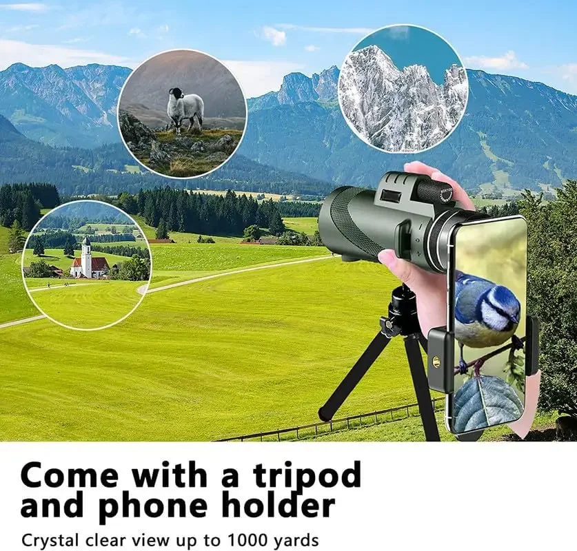 80x100 HD Monocular for Smartp - Auto Tracking Tripod recension och pris