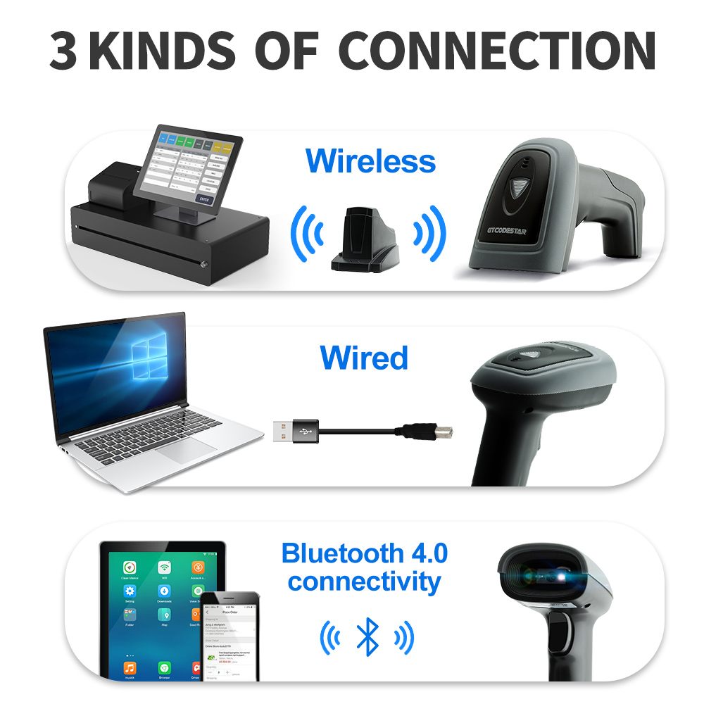 GTCODESTAR X-9201B 1D 2d 2.4G  - Barcode Scanner Wireless recension och pris
