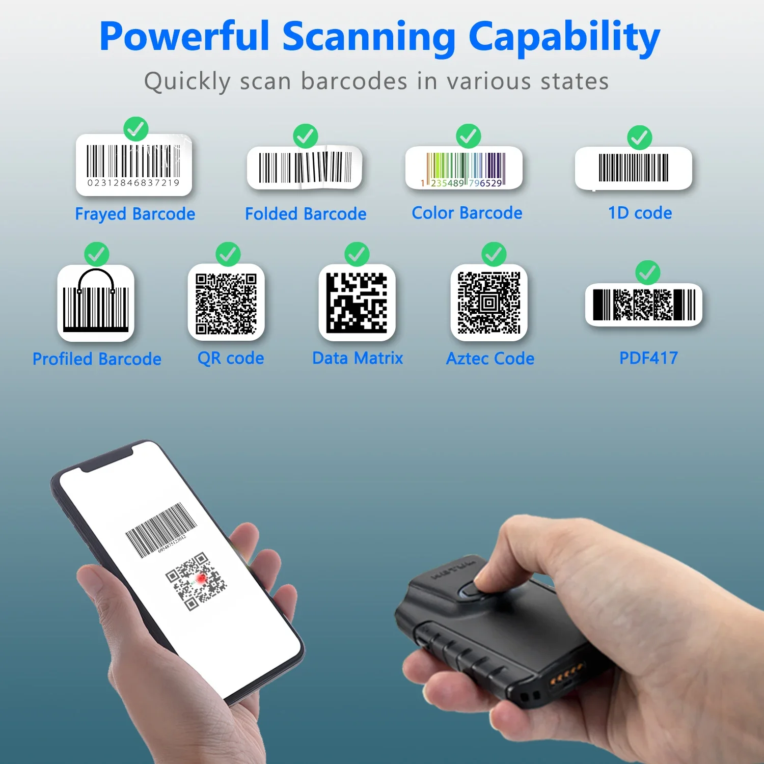 Netum E800 QR Code Reader Phon - Barcode Scanner Wireless recension och pris