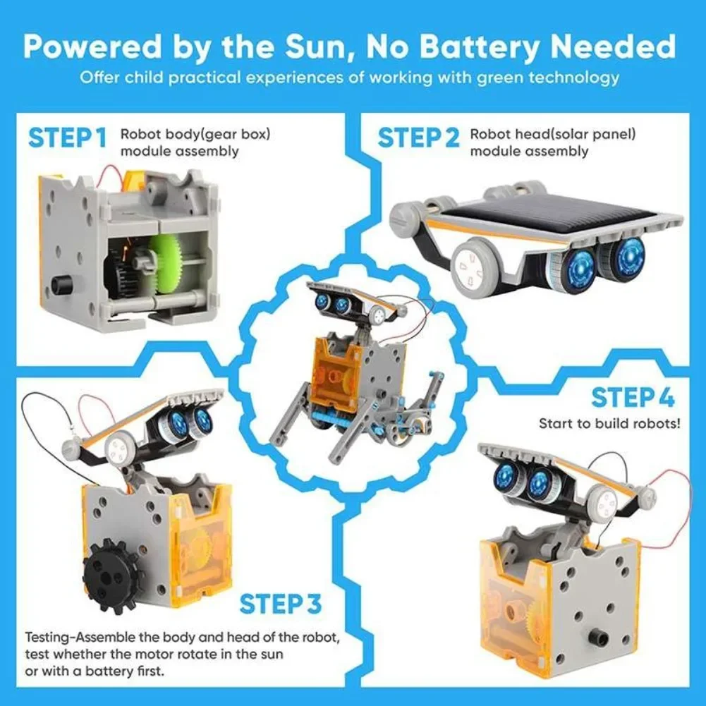 13 in 1 Solar Powered Robot Sc - Diy Electronics Gadgets recension och pris
